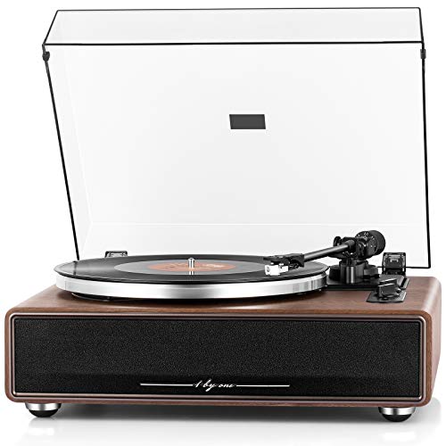 1byone 1 BY ONE High Fidelity Belt Drive Turntable with Built-in Speak — Build quality and design details up close