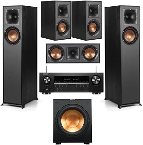Klipsch Reference 5.1 Home Theater Speaker Bundle with R-610F Floorstanding Speakers, R-52