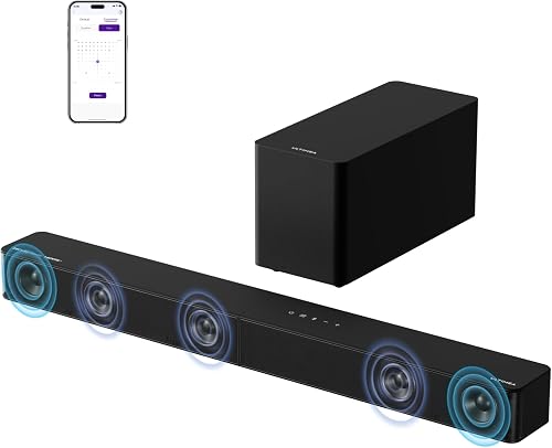 ULTIMEA 5.1CH Surround Sound Bar with Subwoofer, Dolby Atmos, VoiceMX, — Manufacturer product photo — how to set up home theater s