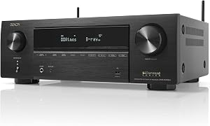 Denon AVR-X1700H 7.2 Channel AV Receiver - 80W/Channel, Advanced 8K HDMI Video w/eARC, Dol