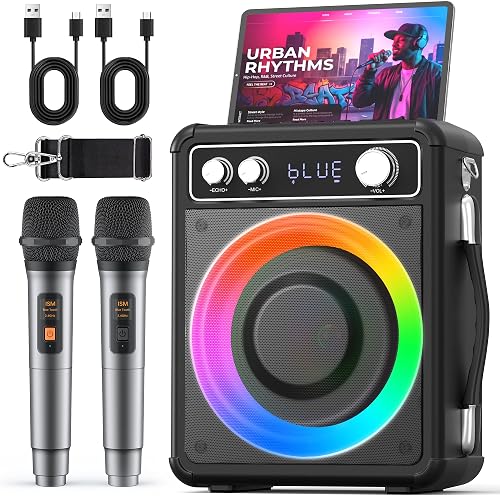 VOSOCO Karaoke Machine with 2 Wireless Microphones, Portable Bluetooth — Real-world performance testing in action