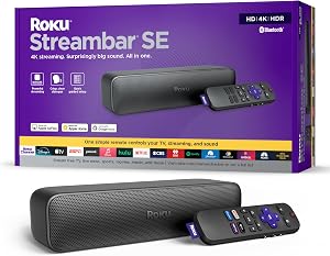 Roku Streambar SE | 2-in-1 TV Soundbar with Built-in 4K/HD/HDR Streaming, Premium Speakers