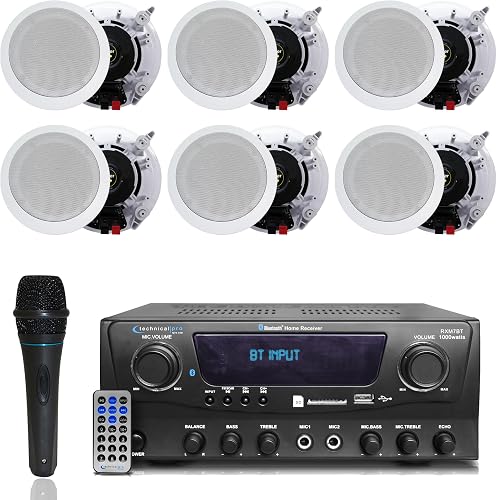 Home Theater System Kit 1000 Watts Bluetooth Receiver w/ 6 Qty 5.25-In — How the options on this page compare