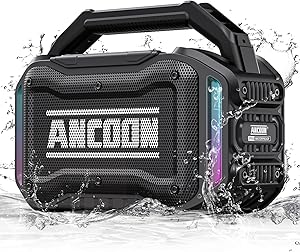 ANCOON Speakers Bluetooth Wireless: 80W(Peak) Loud Speaker with Bass, 20H Playtime, IPX6 W